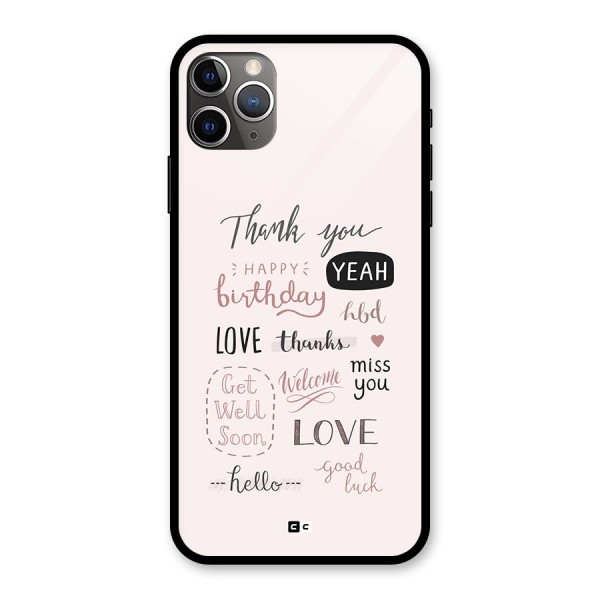 Cute Quotes Glass Back Case for iPhone 11 Pro Max