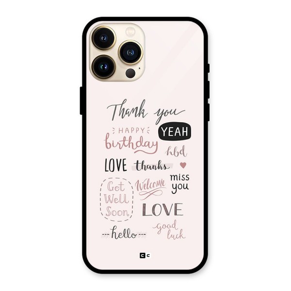 Cute Quotes Glass Back Case for iPhone 13 Pro Max