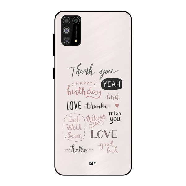Cute Quotes Metal Back Case for Galaxy F41