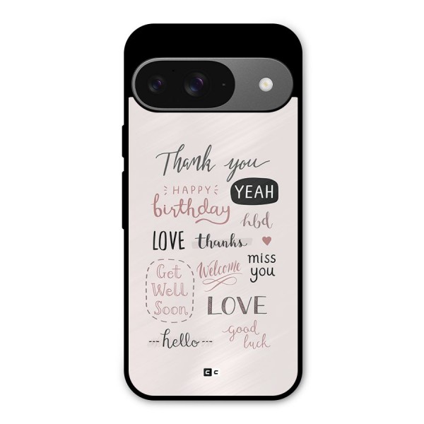 Cute Quotes Metal Back Case for Google Pixel 9