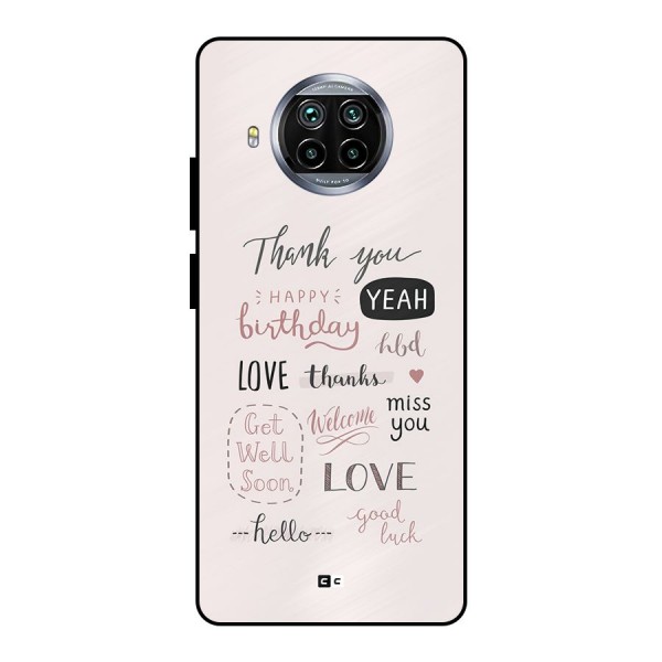 Cute Quotes Metal Back Case for Mi 10i