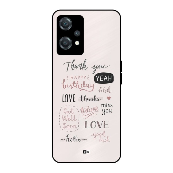Cute Quotes Metal Back Case for OnePlus Nord CE 2 Lite 5G