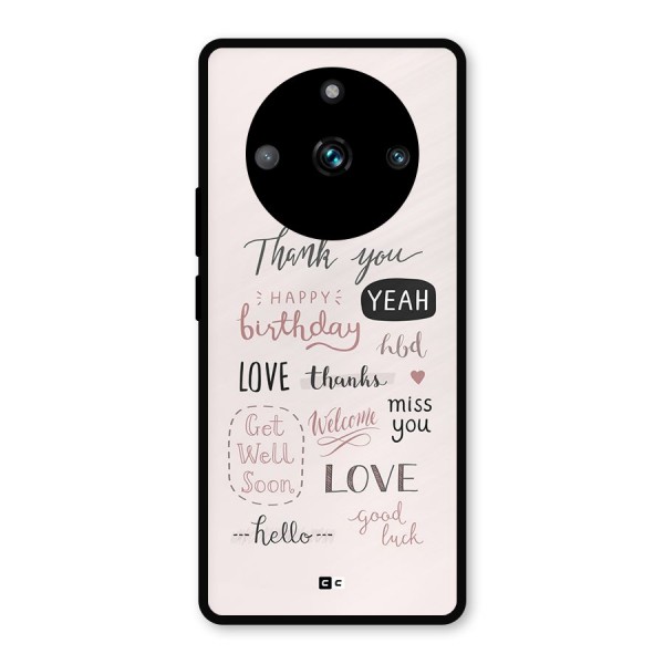 Cute Quotes Metal Back Case for Realme 11 Pro