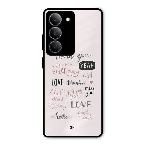 Cute Quotes Metal Back Case for Realme 14x