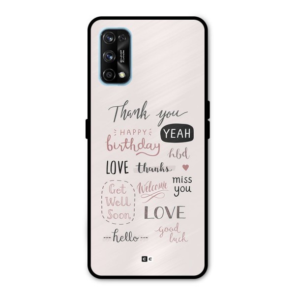 Cute Quotes Metal Back Case for Realme 7 Pro