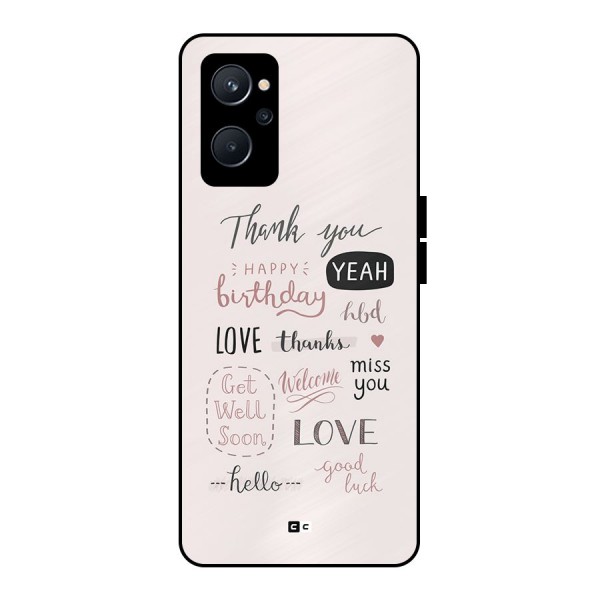 Cute Quotes Metal Back Case for Realme 9i 5G