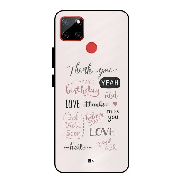Cute Quotes Metal Back Case for Realme C12