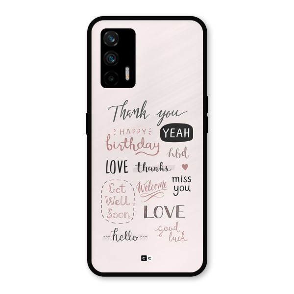Cute Quotes Metal Back Case for Realme GT 5G