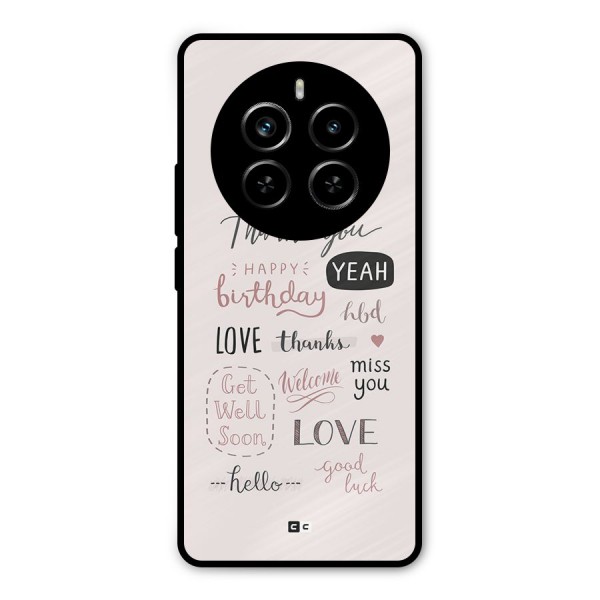 Cute Quotes Metal Back Case for Realme P1 Pro