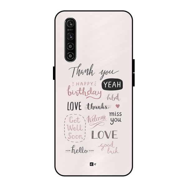 Cute Quotes Metal Back Case for Realme XT