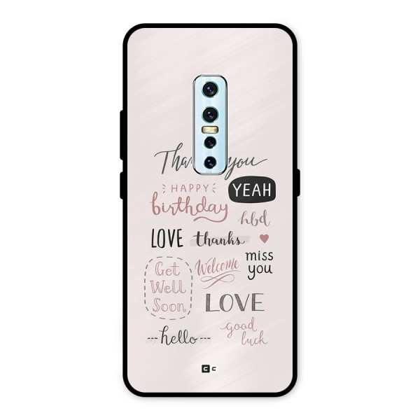 Cute Quotes Metal Back Case for Vivo V17 Pro