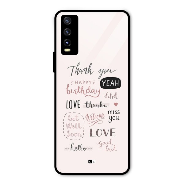 Cute Quotes Metal Back Case for Vivo Y20i