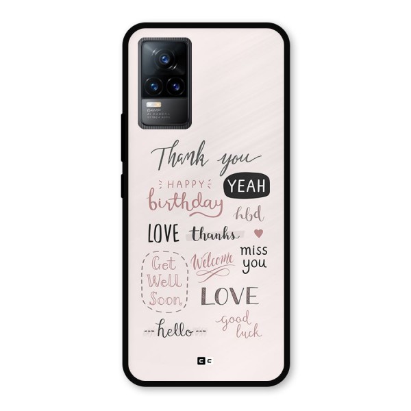 Cute Quotes Metal Back Case for Vivo Y73