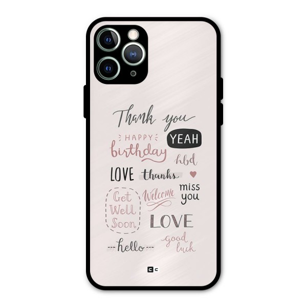 Cute Quotes Metal Back Case for iPhone 11 Pro Max