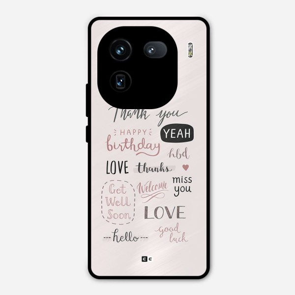 Cute Quotes Metal Back Case for iQOO 12