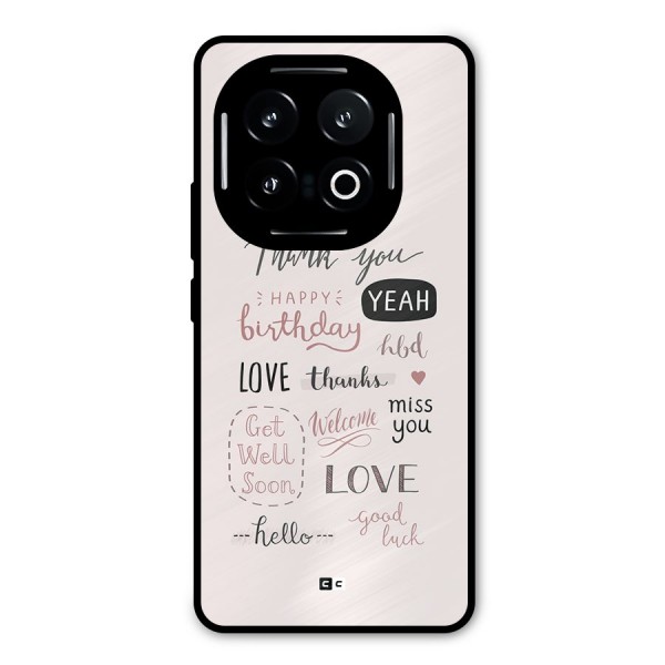 Cute Quotes Metal Back Case for iQOO 13
