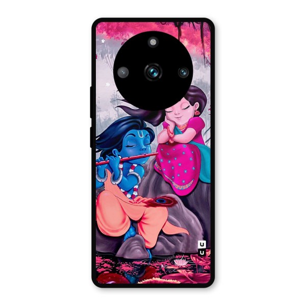 Cute Radha Krishna Metal Back Case for Realme 11 Pro Plus