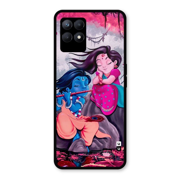 Cute Radha Krishna Metal Back Case for Realme Narzo 50