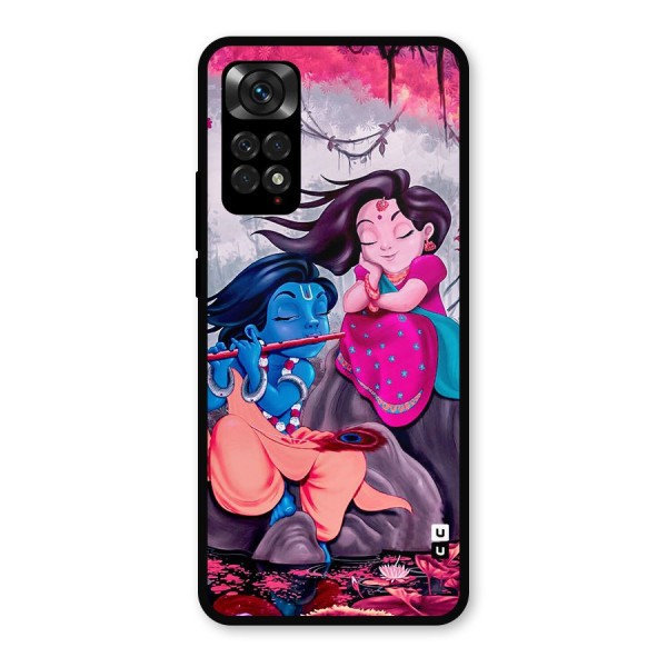 Cute Radha Krishna Metal Back Case for Redmi Note 11