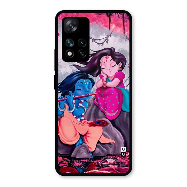 Cute Radha Krishna Metal Back Case for Xiaomi 11i Hypercharge 5G
