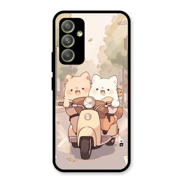 Cute Riders Glass Back Case for Galaxy A54