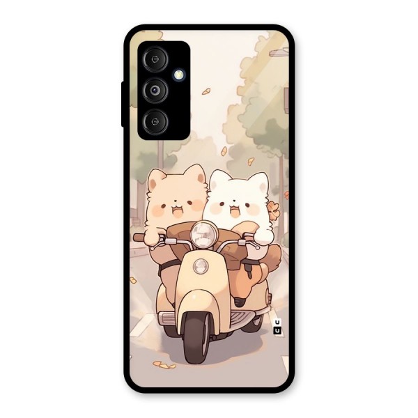 Cute Riders Glass Back Case for Galaxy M14 5G