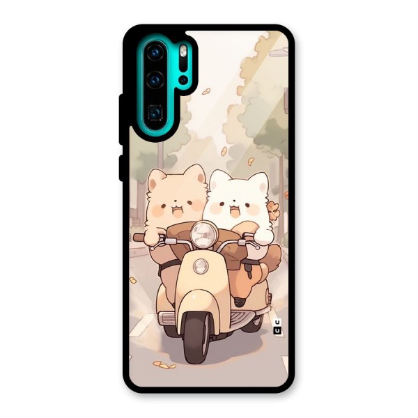 Cute Riders Glass Back Case for Huawei P30 Pro