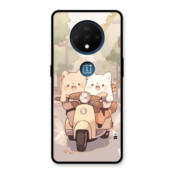 Cute Riders Glass Back Case for OnePlus 7T