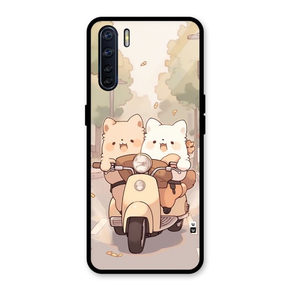 Cute Riders Glass Back Case for Oppo F15
