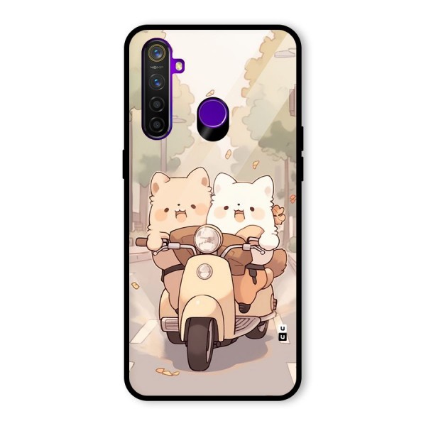 Cute Riders Glass Back Case for Realme 5 Pro