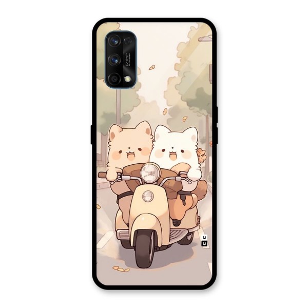 Cute Riders Glass Back Case for Realme 7 Pro