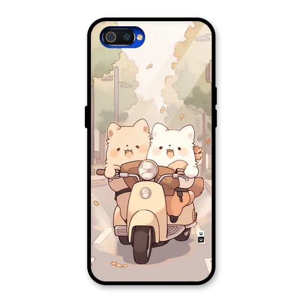 Cute Riders Glass Back Case for Realme C2