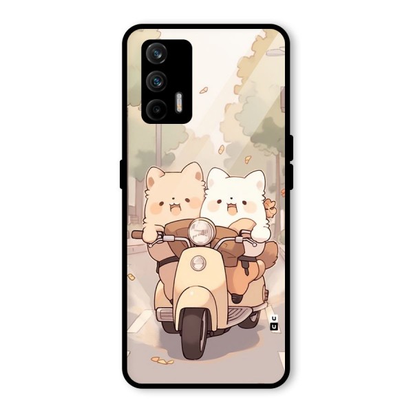 Cute Riders Glass Back Case for Realme X7 Max
