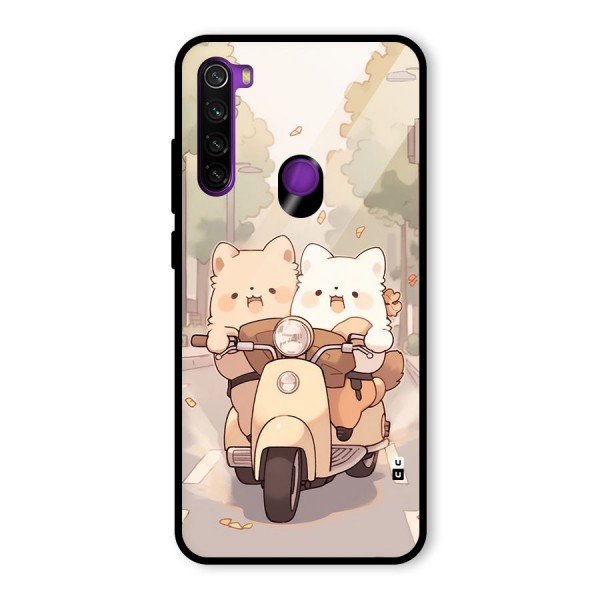 Cute Riders Glass Back Case for Redmi Note 8