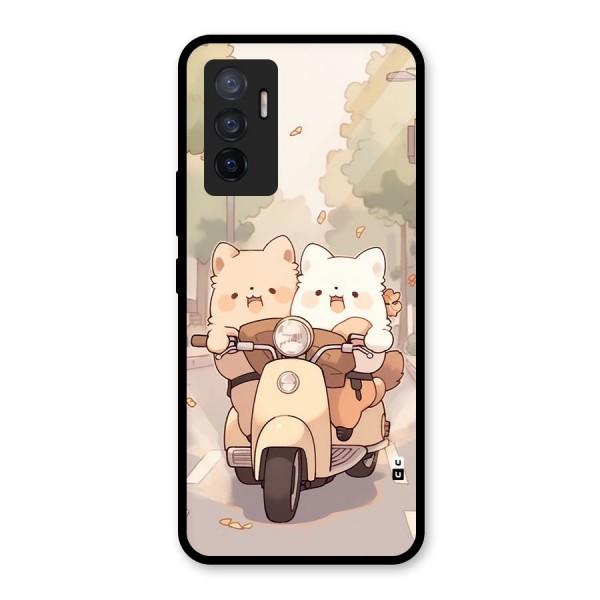 Cute Riders Glass Back Case for Vivo V23e