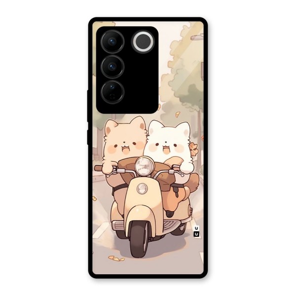 Cute Riders Glass Back Case for Vivo V27