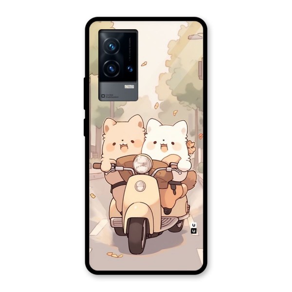Cute Riders Glass Back Case for iQOO 9 5G