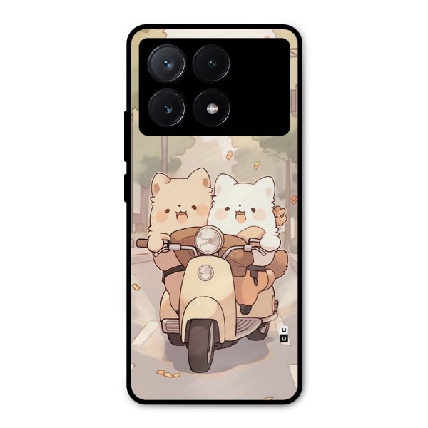 Cute Riders Metal Back Case for Poco X6 Pro