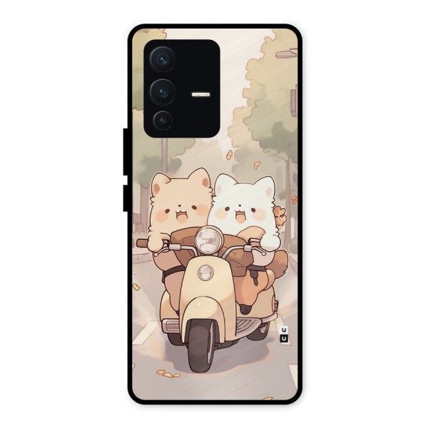 Cute Riders Metal Back Case for Vivo V23 5G