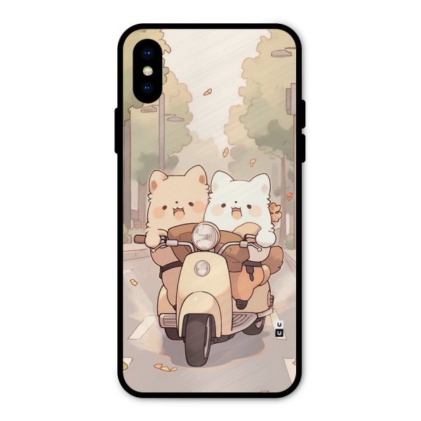 Cute Riders Metal Back Case for iPhone XS