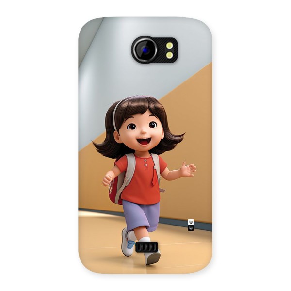 Cute School Girl Back Case for Canvas 2 A110