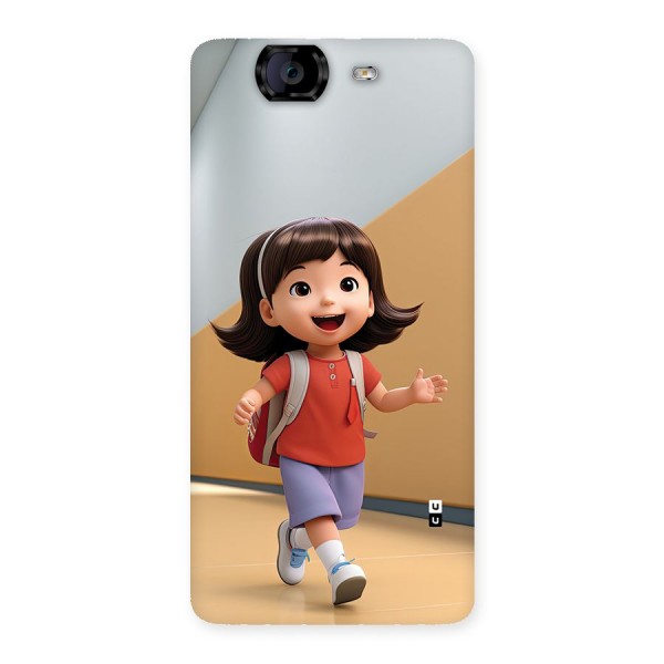 Cute School Girl Back Case for Canvas Knight A350