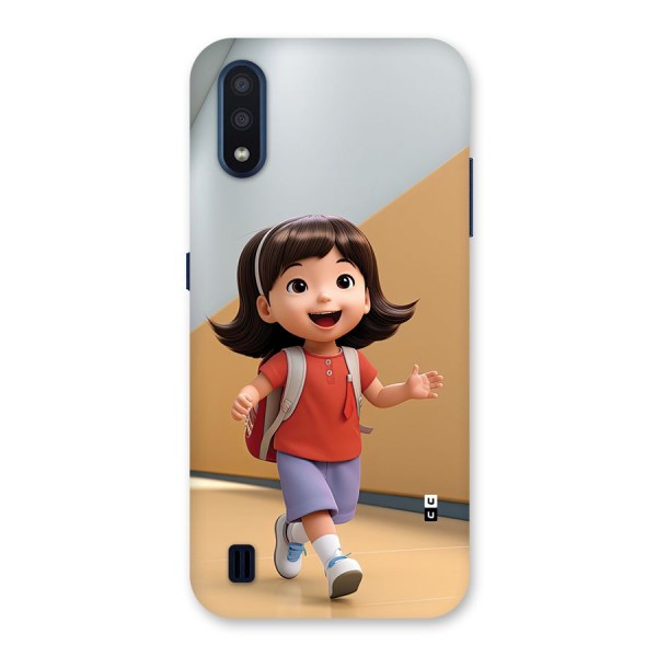 Cute School Girl Back Case for Galaxy M01