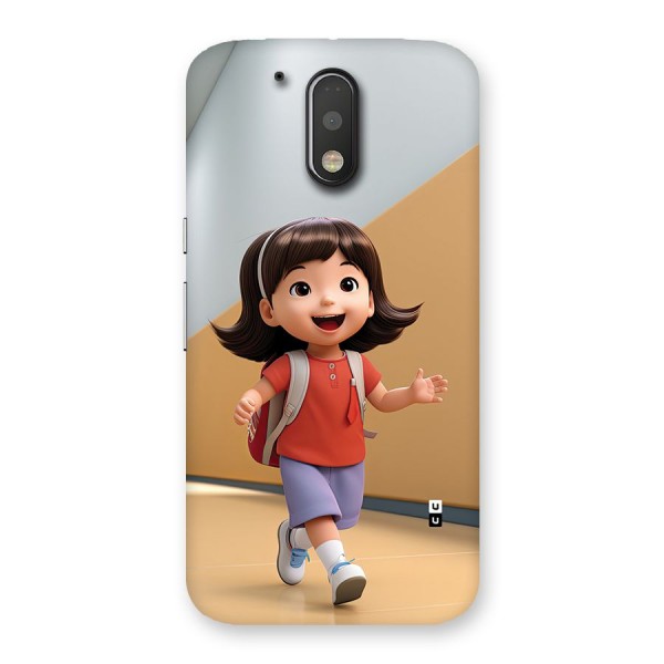 Cute School Girl Back Case for Moto G4 Plus