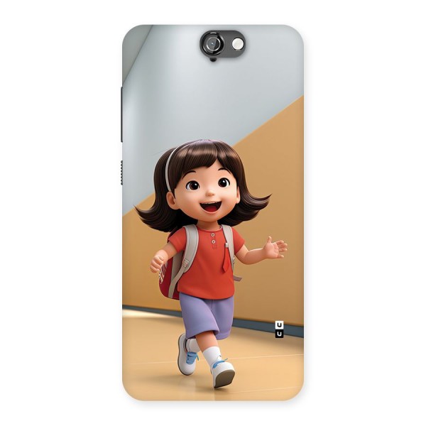Cute School Girl Back Case for One A9