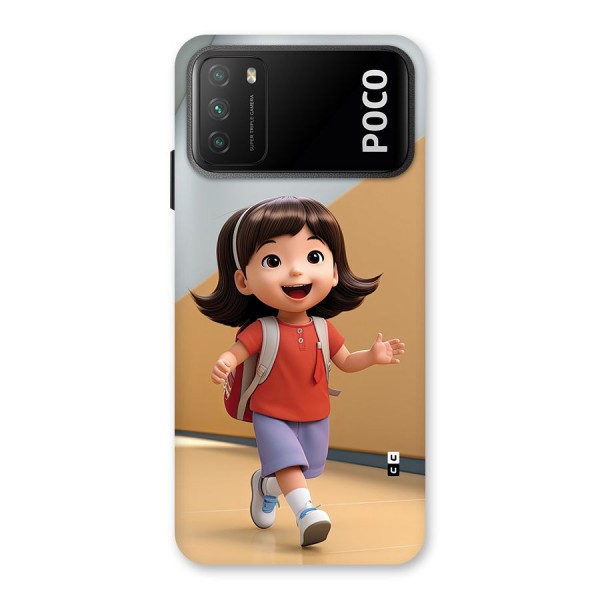 Cute School Girl Back Case for Poco M3