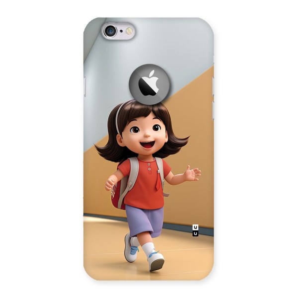 Cute School Girl Back Case for iPhone 6 Logo Cut