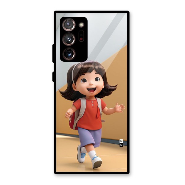 Cute School Girl Glass Back Case for Galaxy Note 20 Ultra 5G