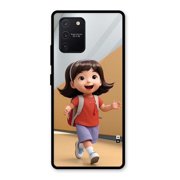 Cute School Girl Glass Back Case for Galaxy S10 Lite