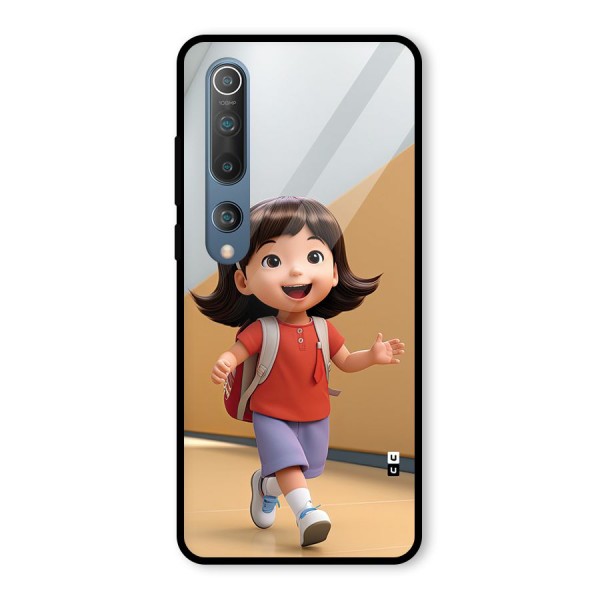 Cute School Girl Glass Back Case for Mi 10